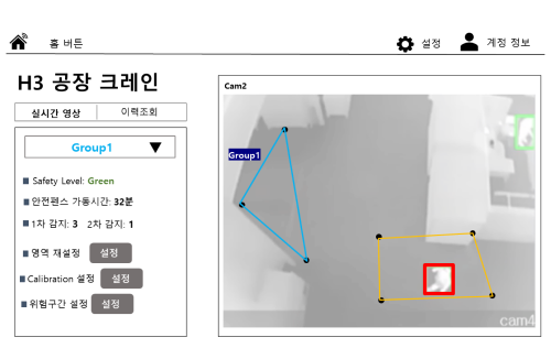 가상 안전펜스 영역 지정